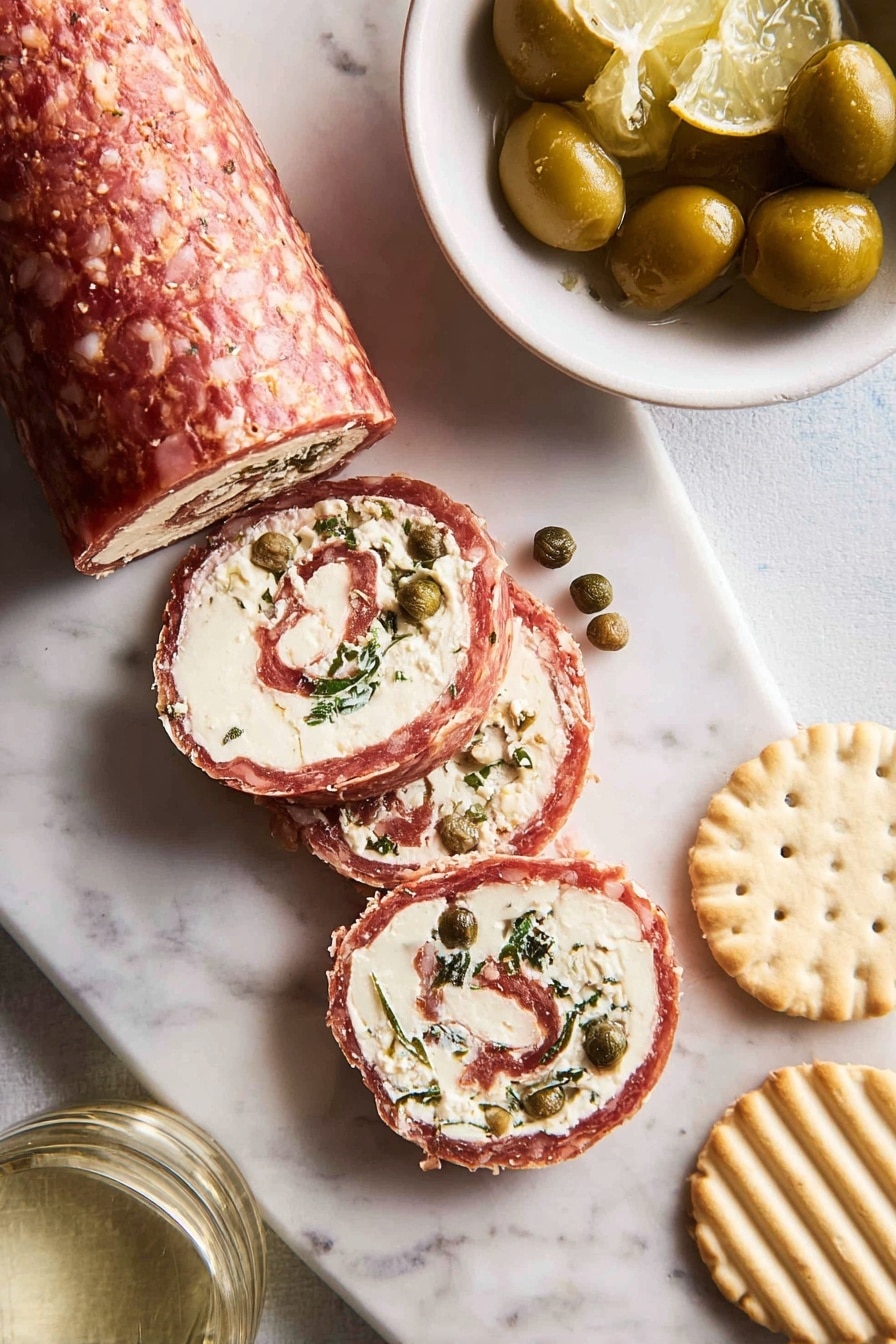 Salami Cream Cheese Roll-Ups Recipe - Serving