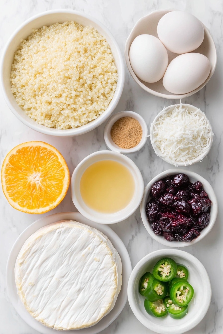 Coconut Crusted Quinoa Bites with Brie Recipe - Ingredients