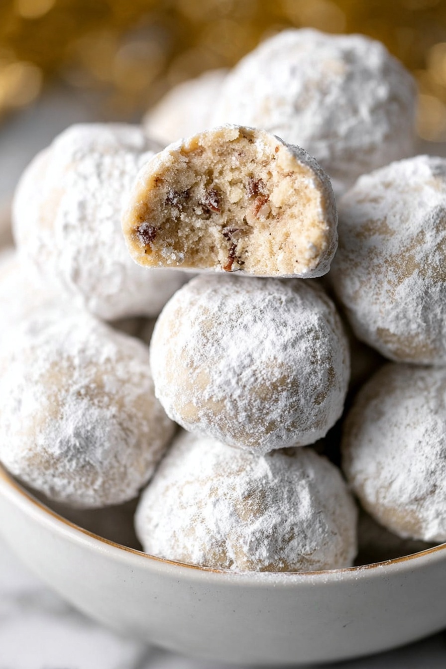 Pecan Snowball Cookies Recipe - Serving