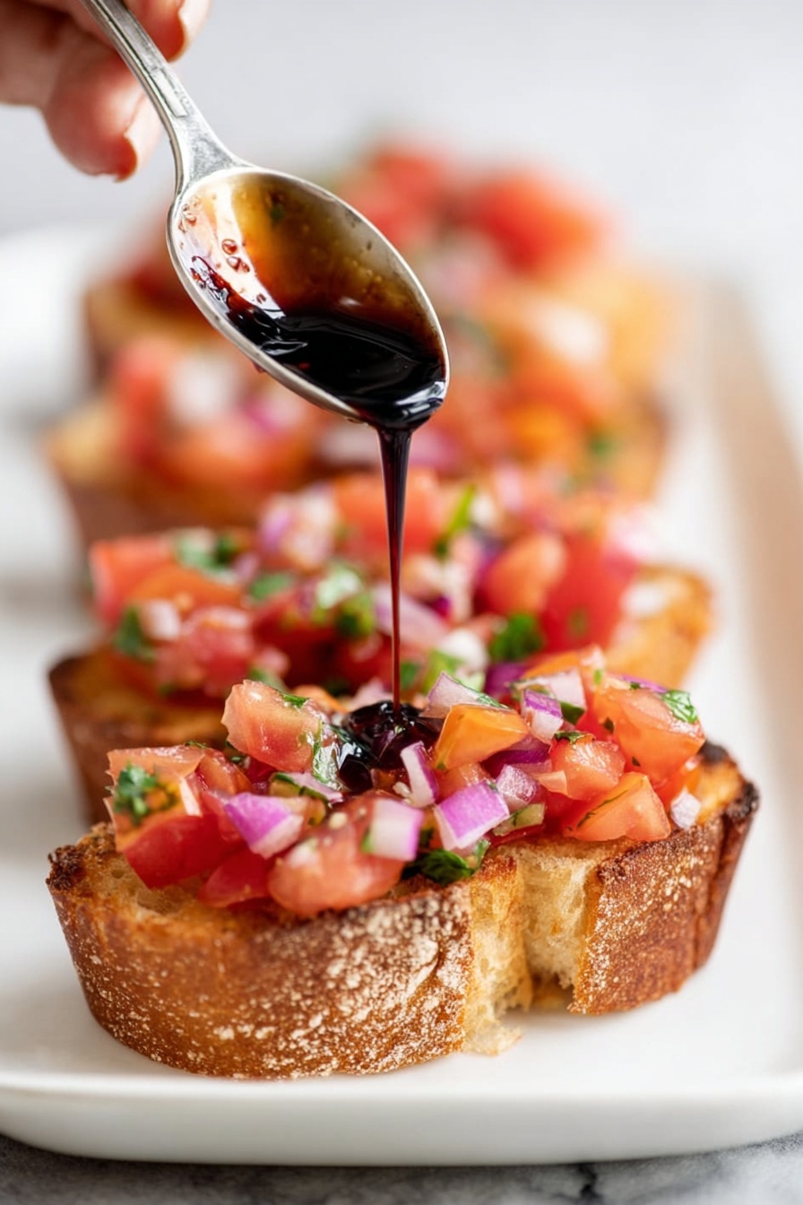 Tomato Bruschetta with Balsamic Glaze Recipe - Recipe Step