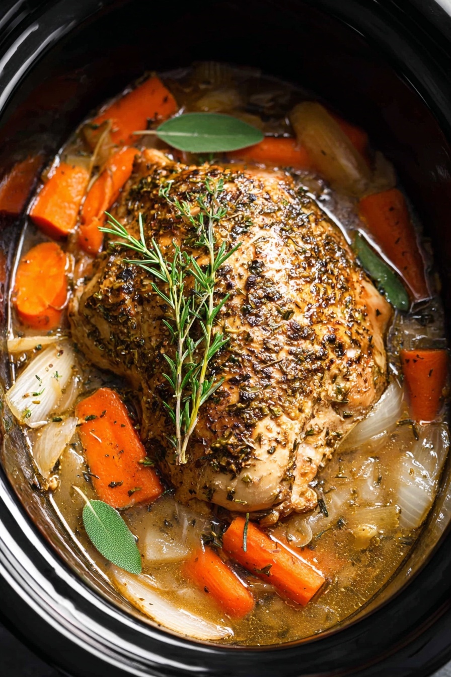 Slow Cooker Herb Turkey Breast Recipe - Recipe Step