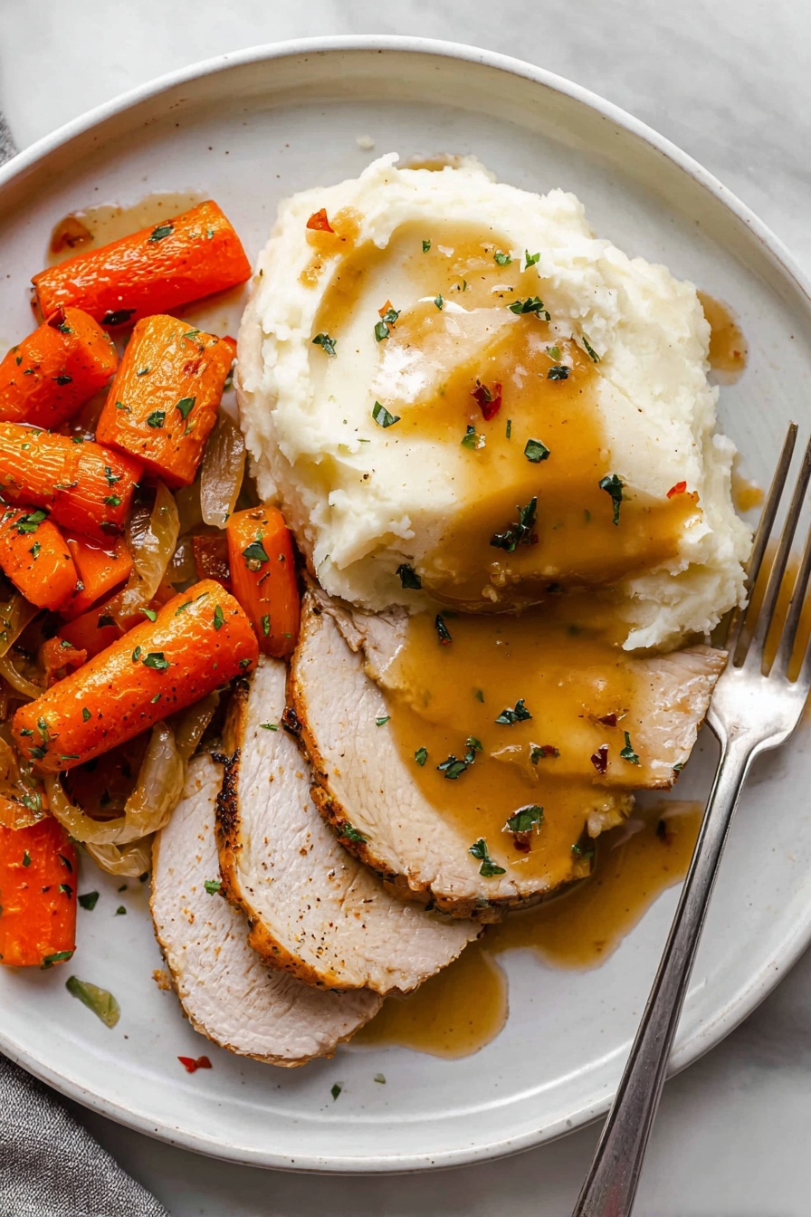Slow Cooker Herb Turkey Breast Recipe - Serving