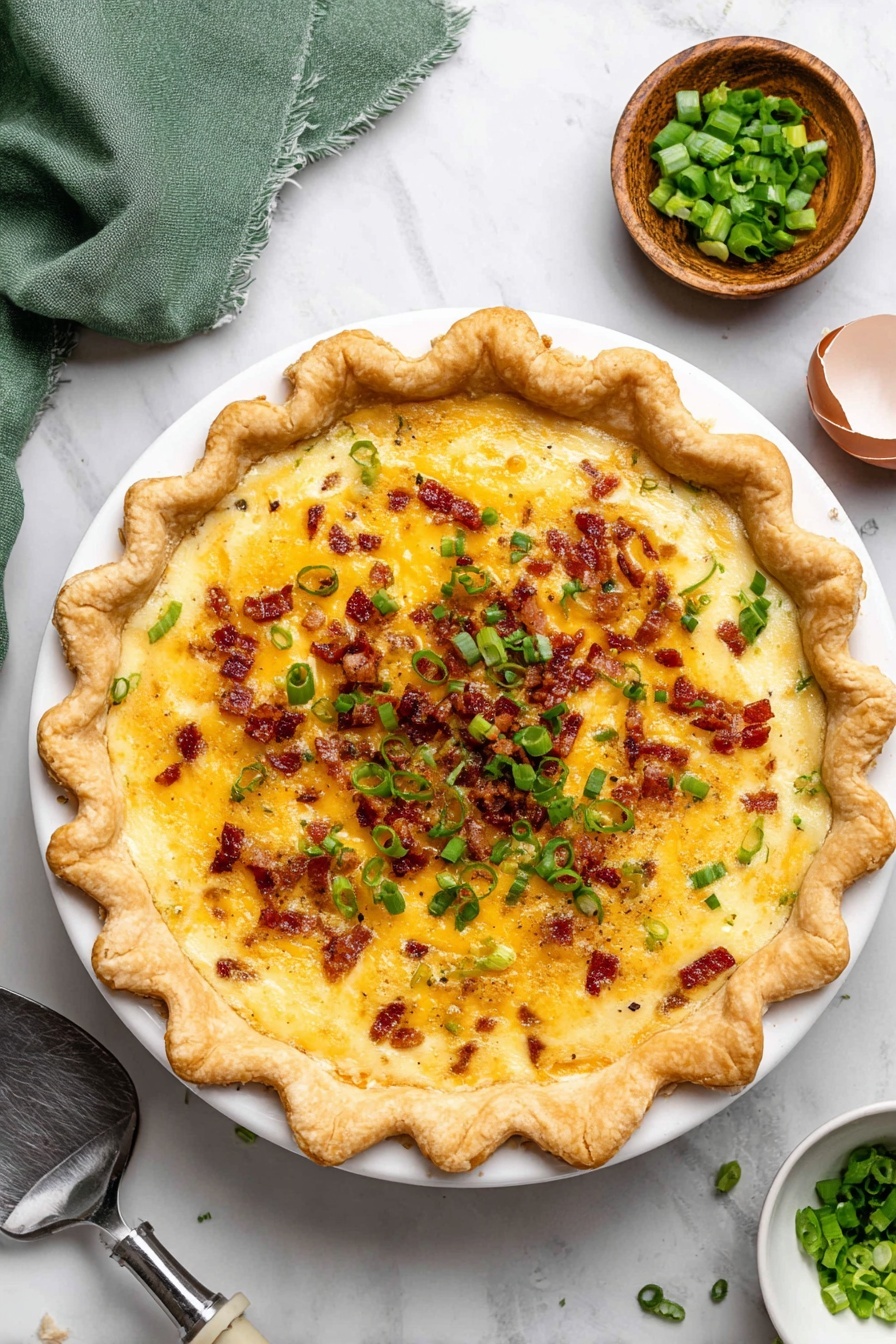 Cowboy Bacon Onion Quiche Recipe - Serving