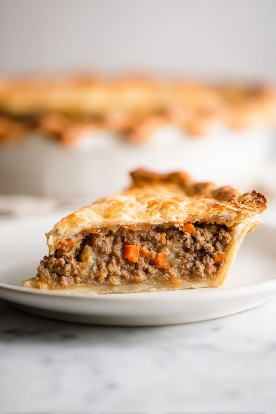 Ground Beef Meat Pie Recipe - Serving