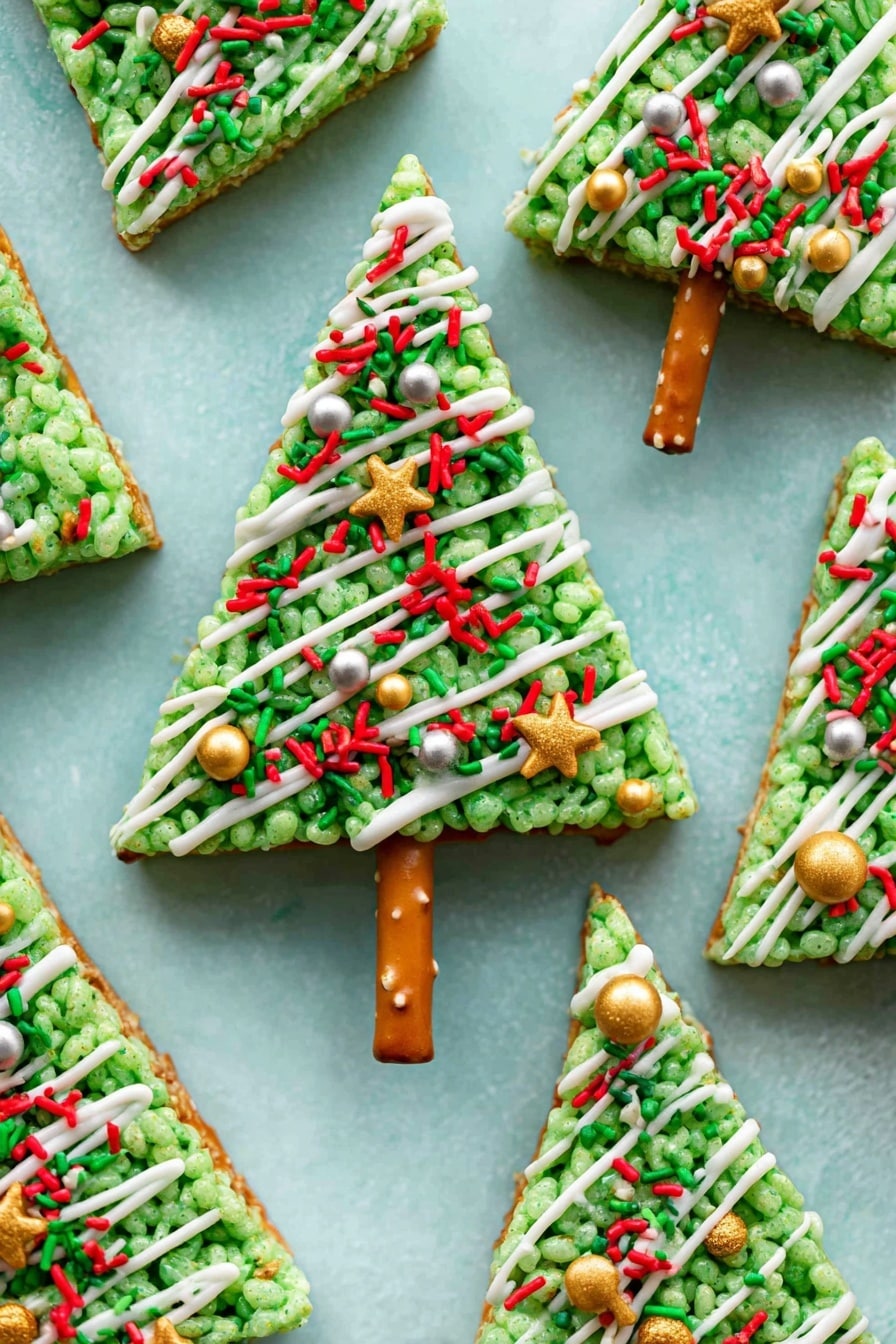 Christmas Tree Rice Krispie Treats Recipe - Recipe Step