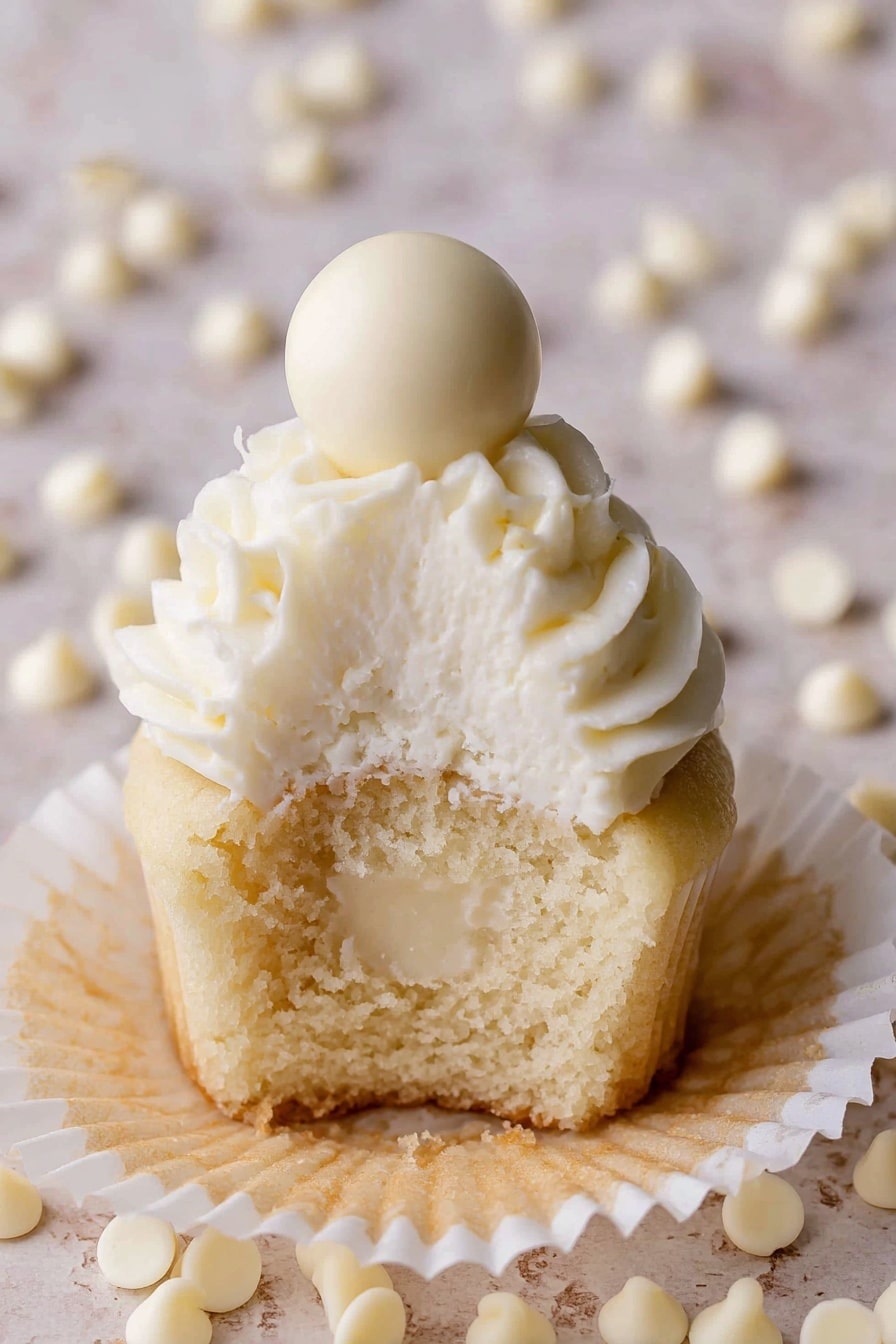 White Chocolate Cupcake Recipe - Serving