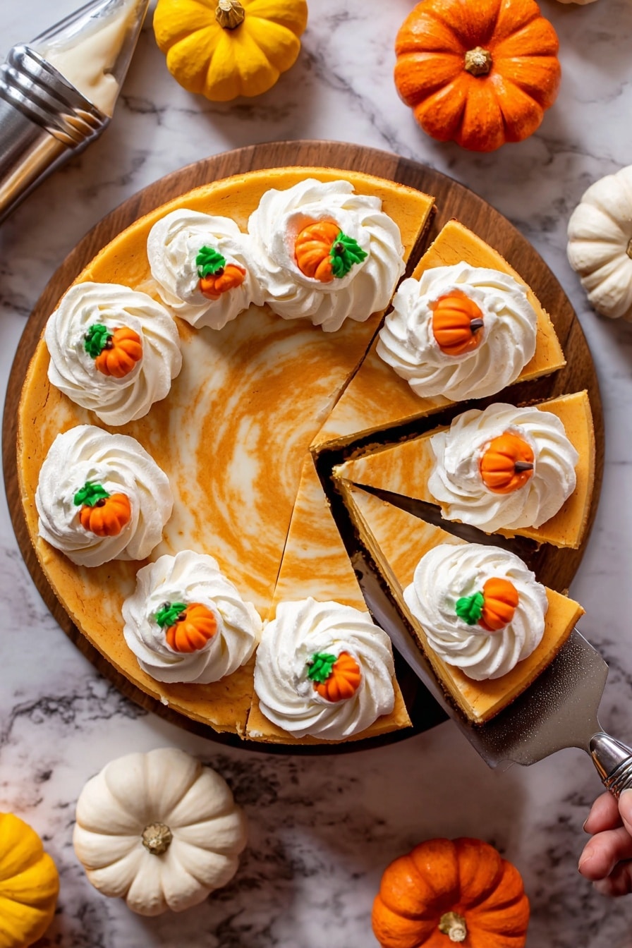 Pumpkin Cheesecake Recipe - Serving