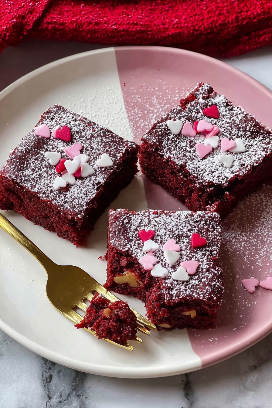 Red Velvet Brownies with White Chocolate Chips Recipe - Recipe Step