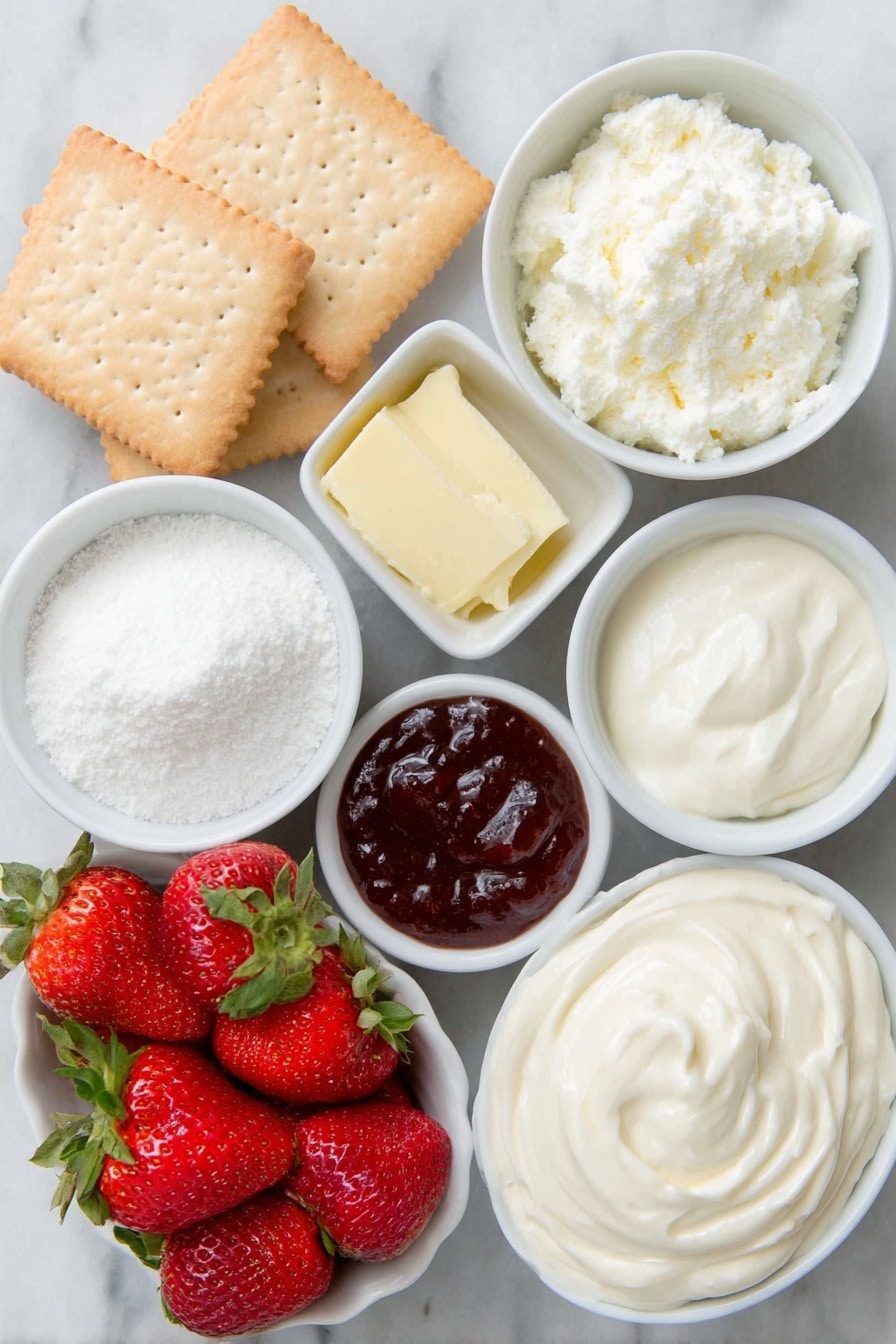 Strawberry Cheesecake Slice Recipe - Ingredients