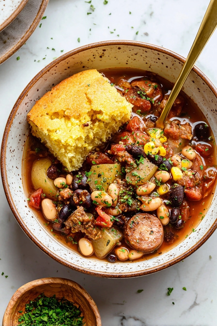 Hearty Texas Cowboy Stew Recipe - Serving