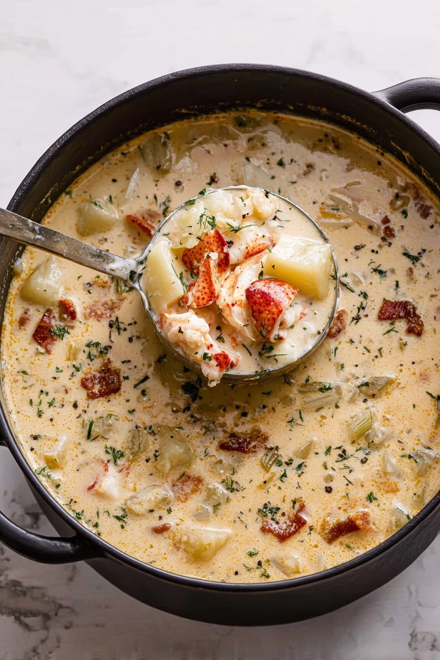 Lobster Chowder Recipe - Serving