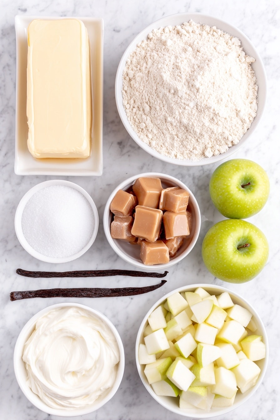 Salted Caramel Apple Bars Recipe - Ingredients