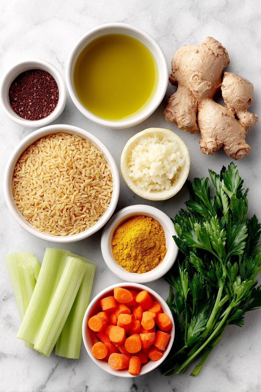 Chicken Pasta Soup with Lemongrass Recipe - Ingredients