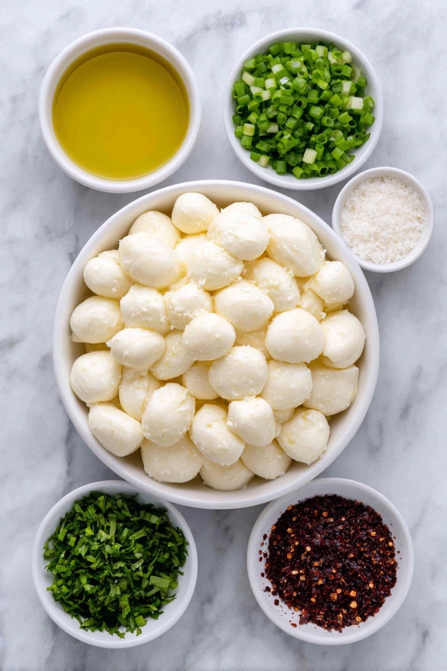 Mozzarella Bites with Basil and Chives Recipe - Ingredients