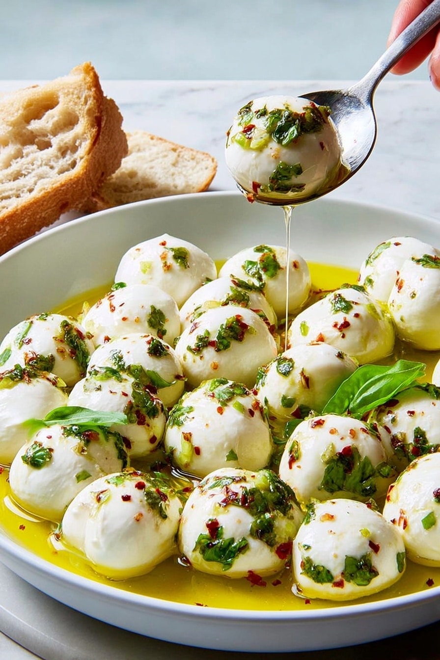 Mozzarella Bites with Basil and Chives Recipe - Recipe Step