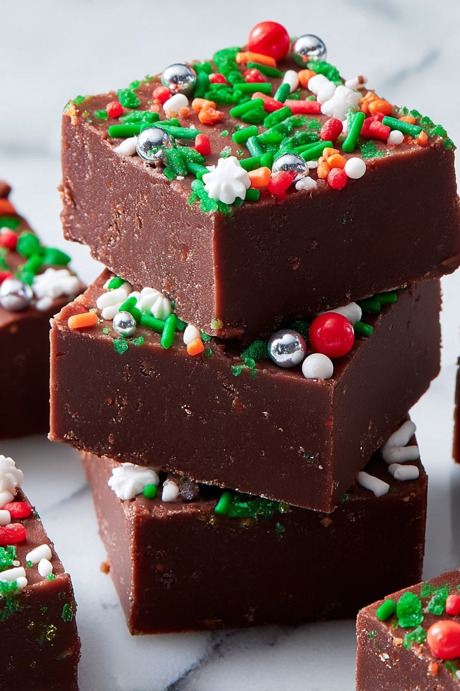 Christmas Chocolate Fudge Recipe - Serving