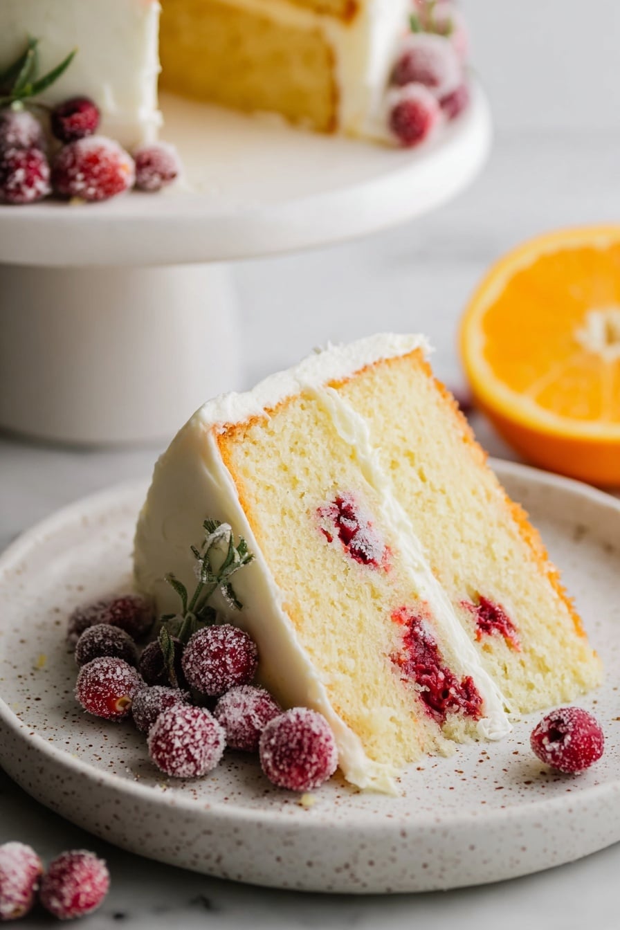 Cranberry Orange Cake with White Chocolate Frosting Recipe - Recipe Step