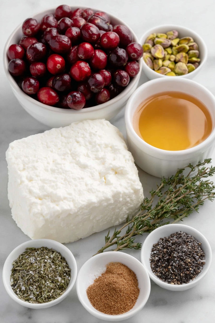 Cranberry Pistachio Cheese Log Recipe - Ingredients