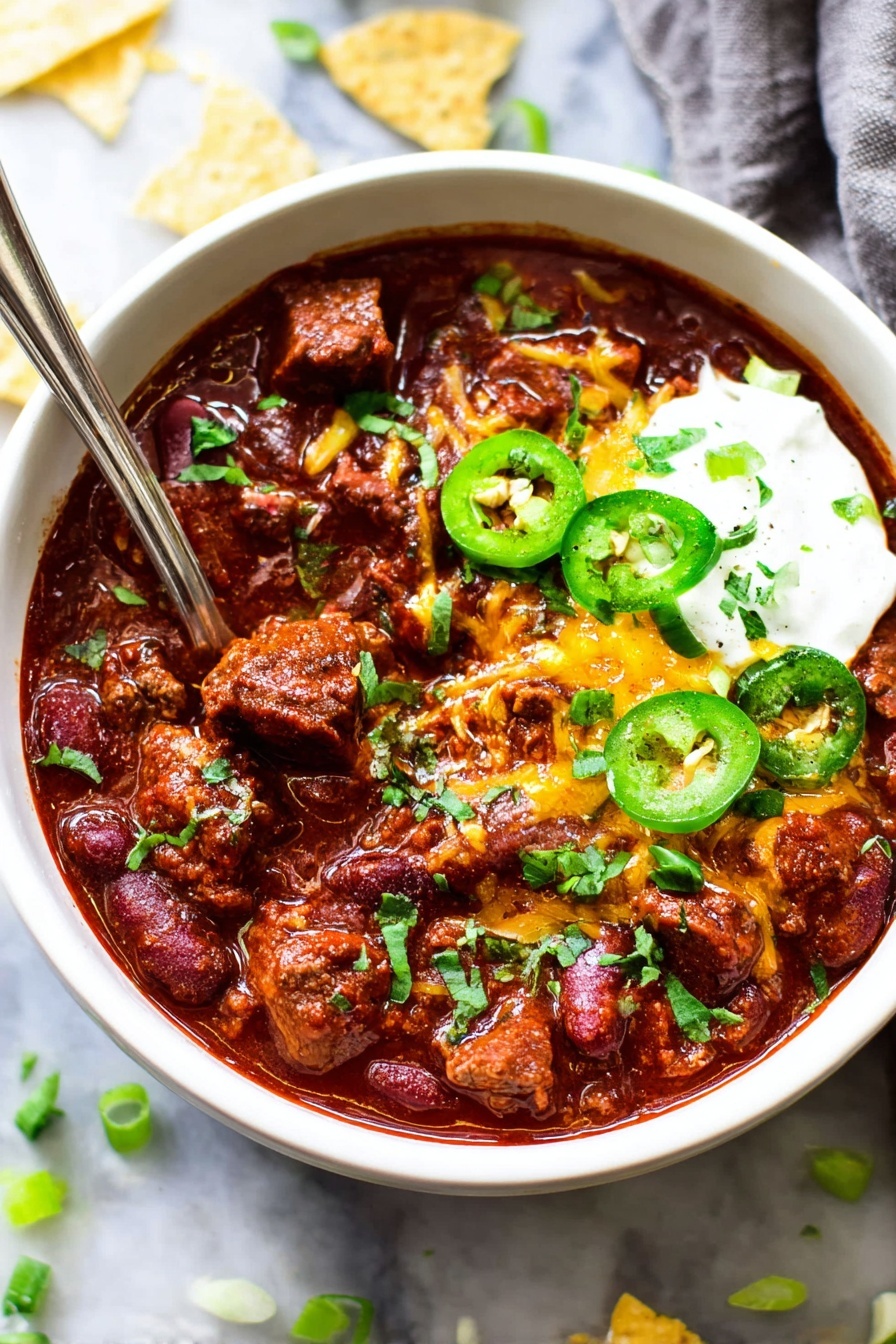 Authentic Beef Chili Con Carne Recipe - Serving