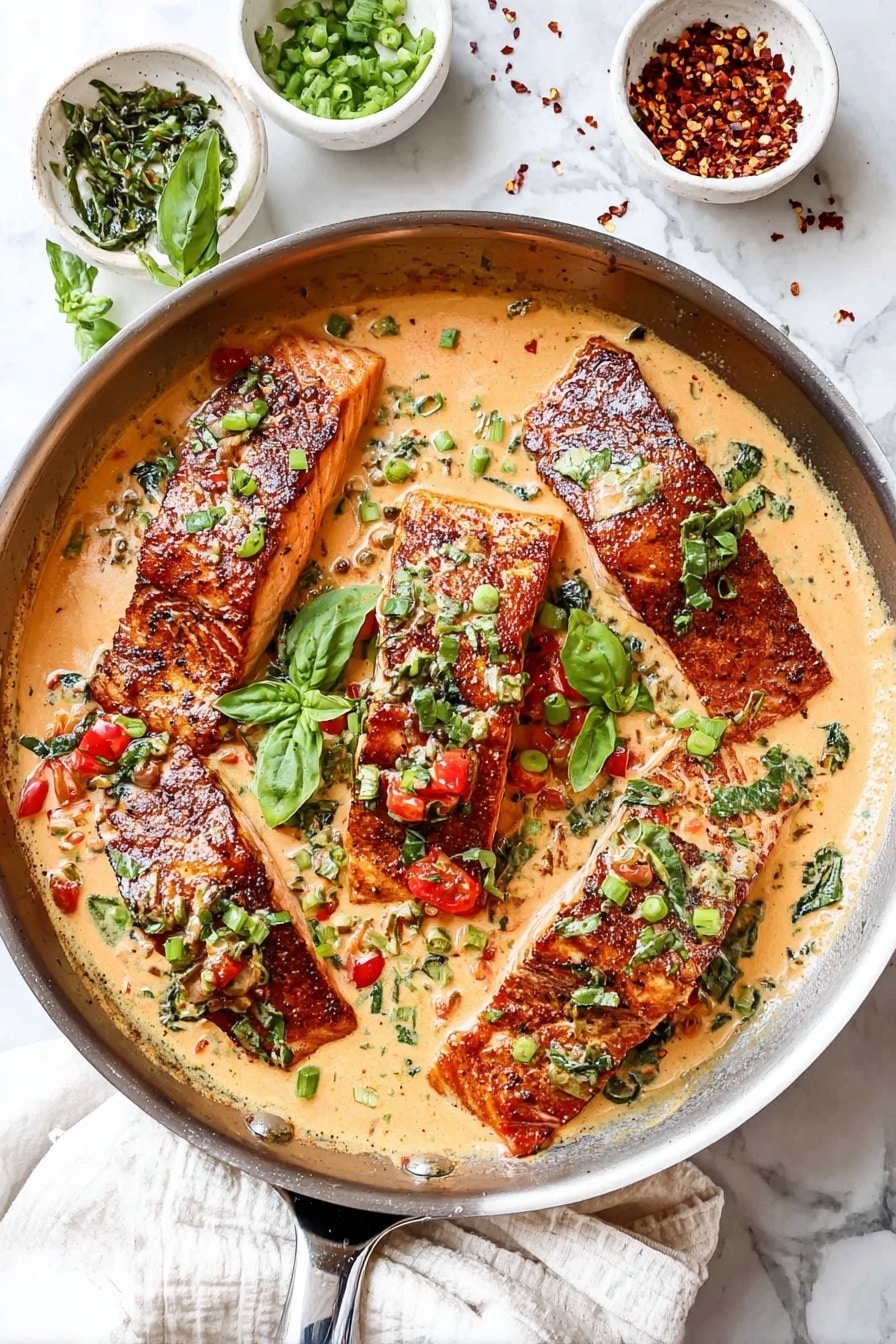Creamy Tuscan Salmon Recipe - Recipe Step