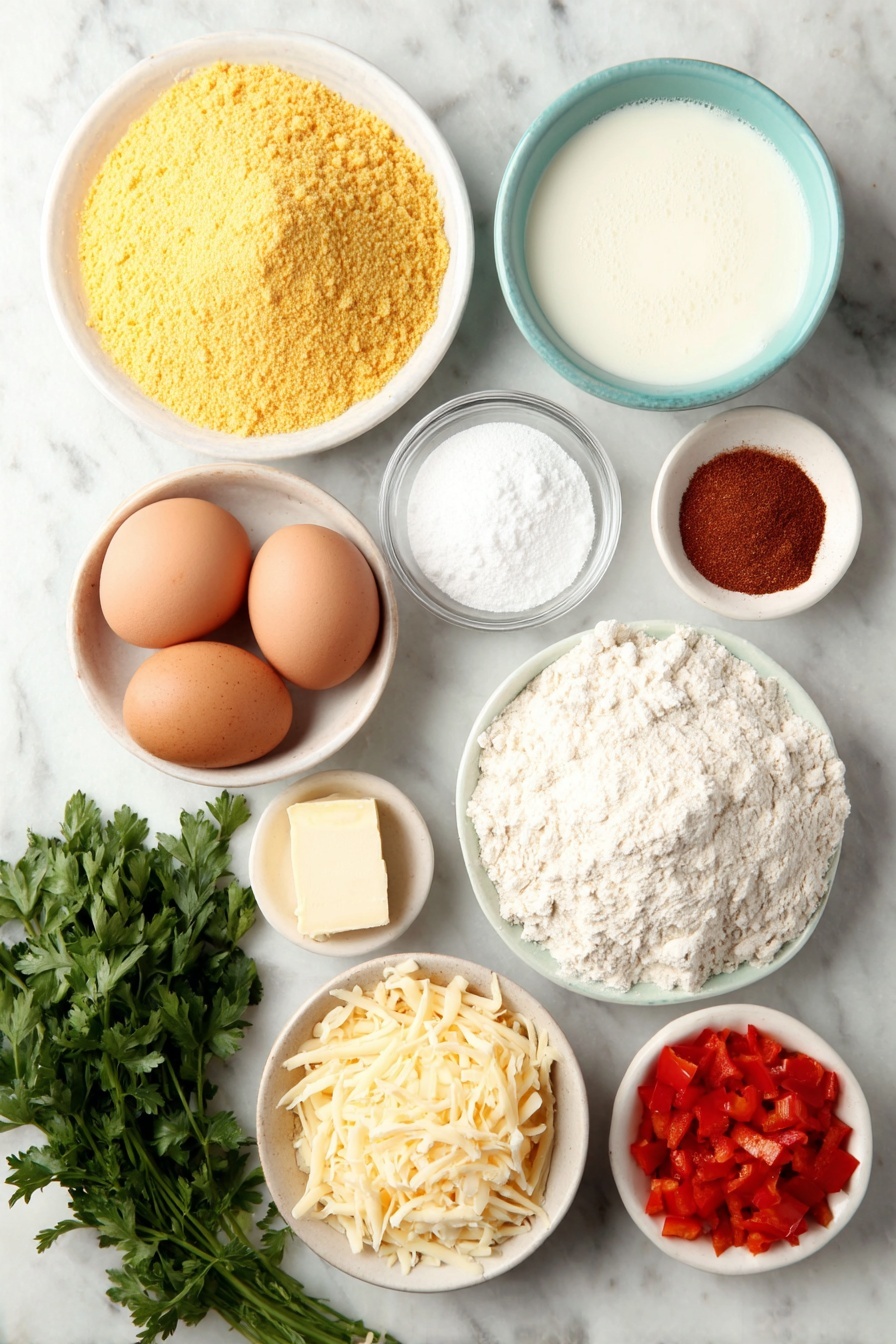 Pimiento Cheese Corn Muffins Recipe - Ingredients