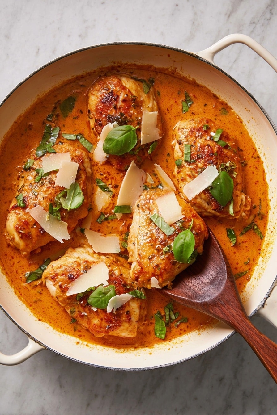 Creamy Pumpkin Parmesan Chicken Skillet Recipe - Recipe Step