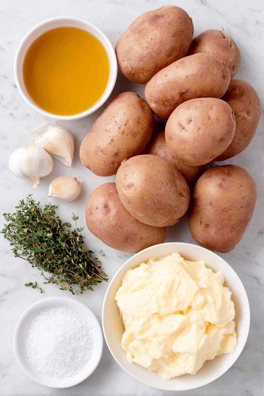 Crispy Garlic Domino Potatoes Recipe - Ingredients