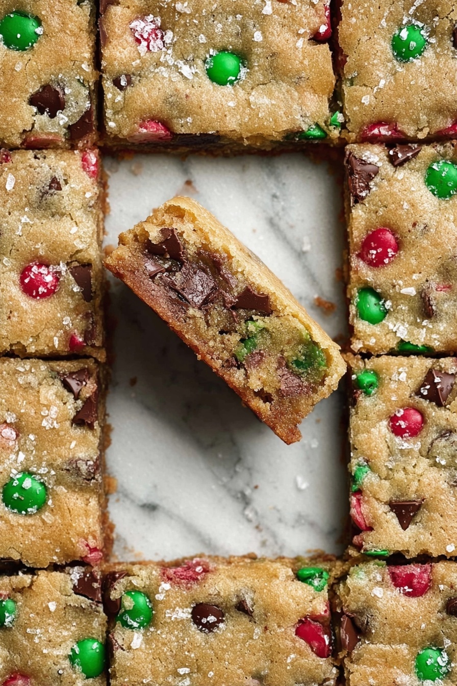 Chewy Christmas Blondies with M&Ms Recipe - Recipe Step