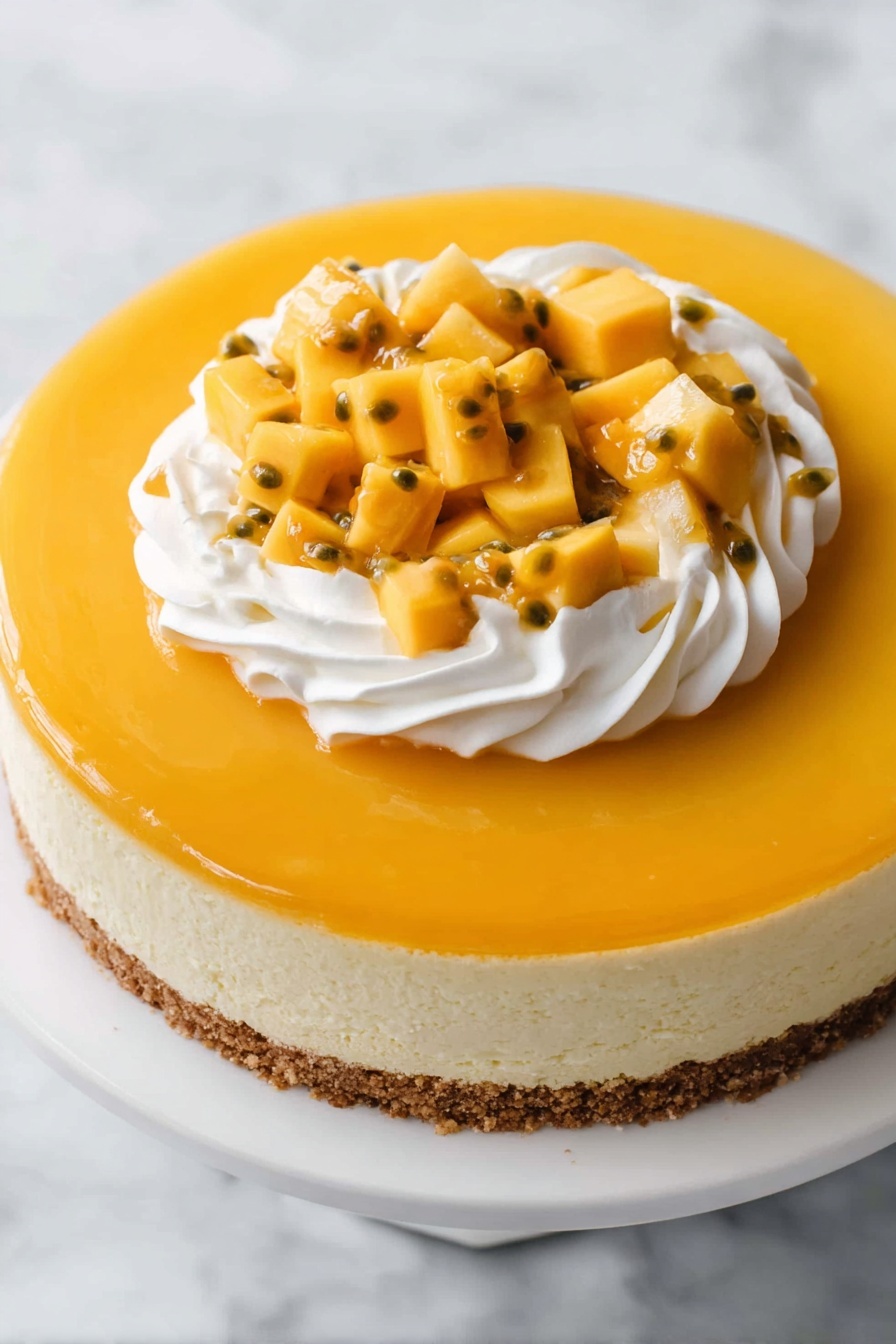 No Bake Mango Cheesecake Recipe - Serving