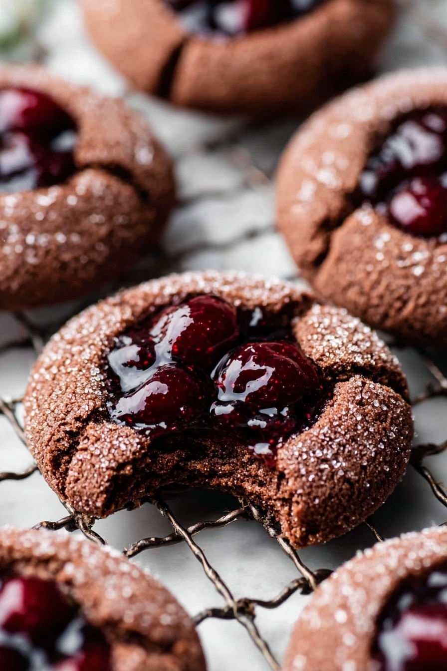 Chocolate Cherry Cookies Recipe - Serving