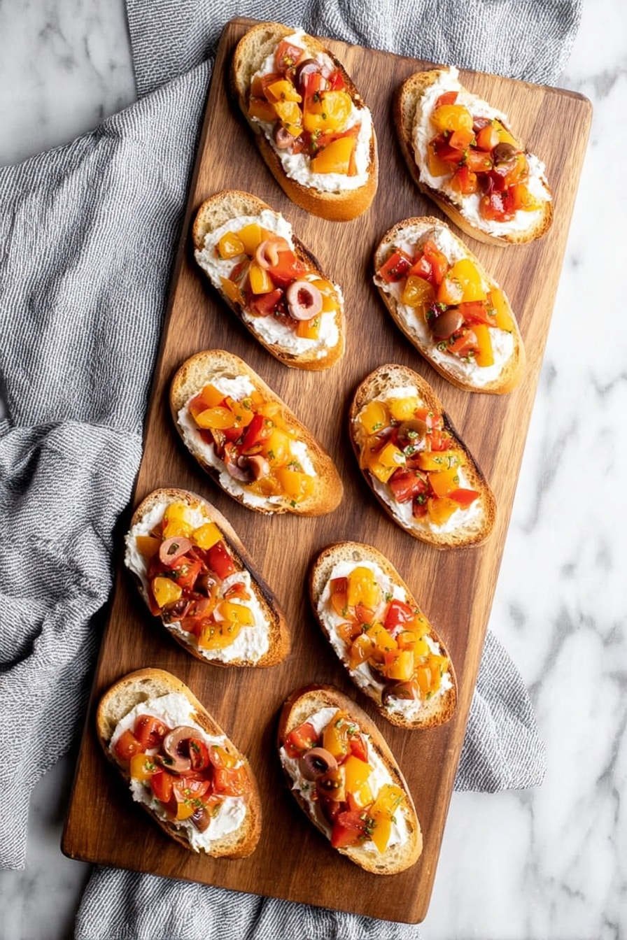 Whipped Ricotta Crostini with Tomato Topping Recipe - Recipe Step