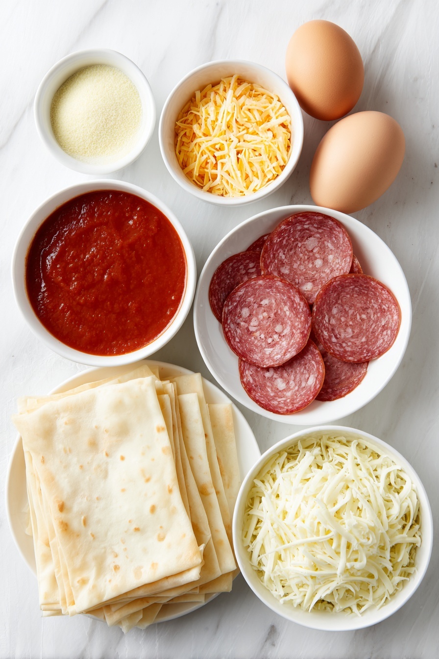 Air Fryer Pizza Rolls Recipe - Ingredients