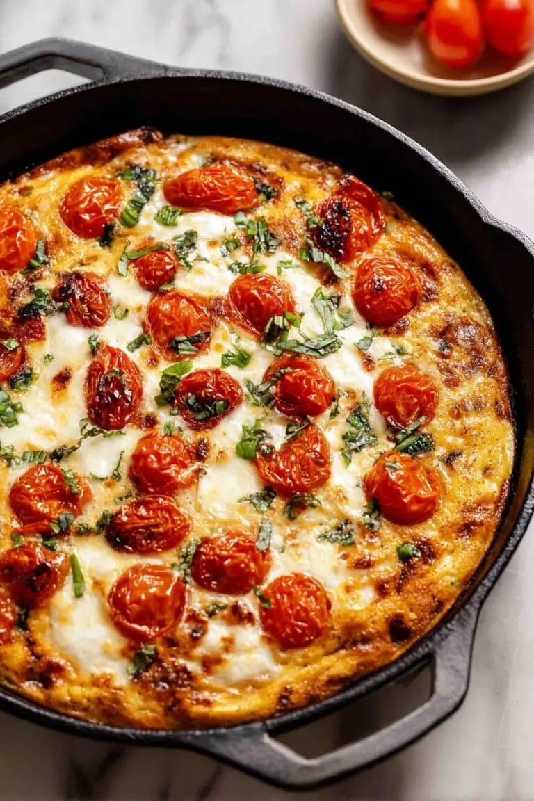 Caprese Frittata with Fresh Tomatoes Recipe