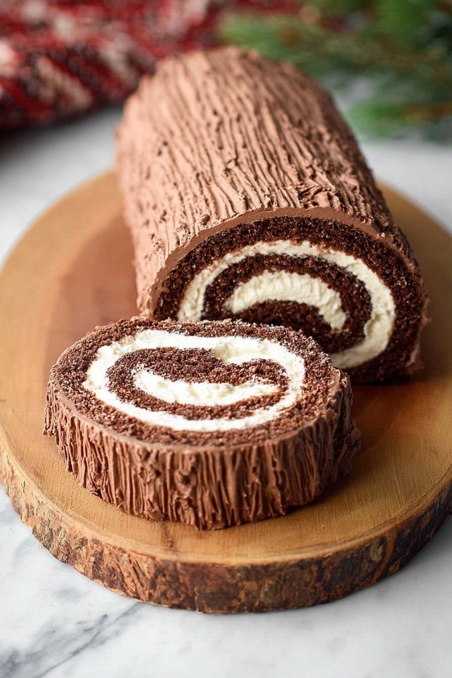 Decadent Chocolate Yule Log Cake Recipe - Recipe Step
