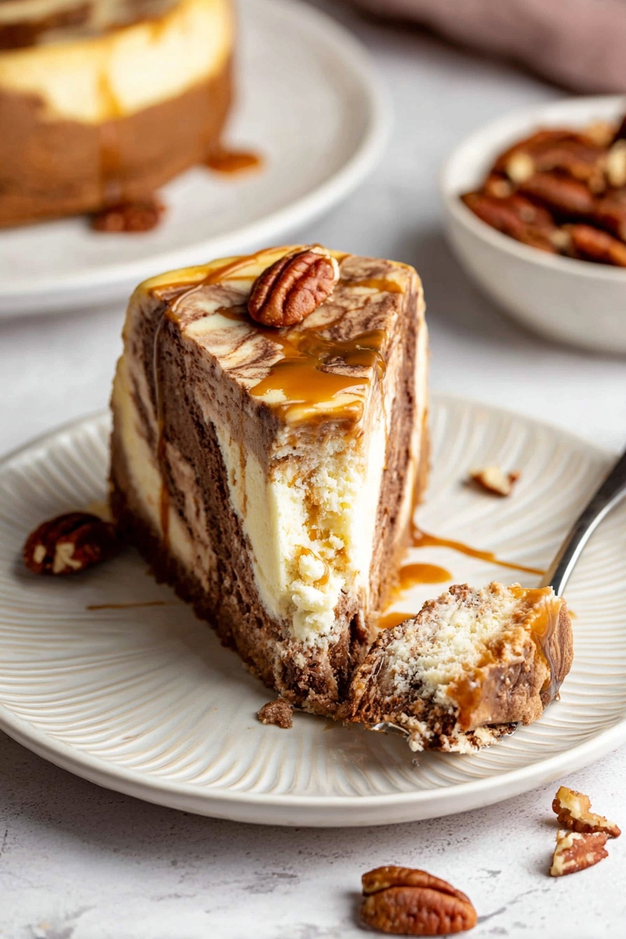 Easy Pecan Turtle Cheesecake Recipe - Recipe Step