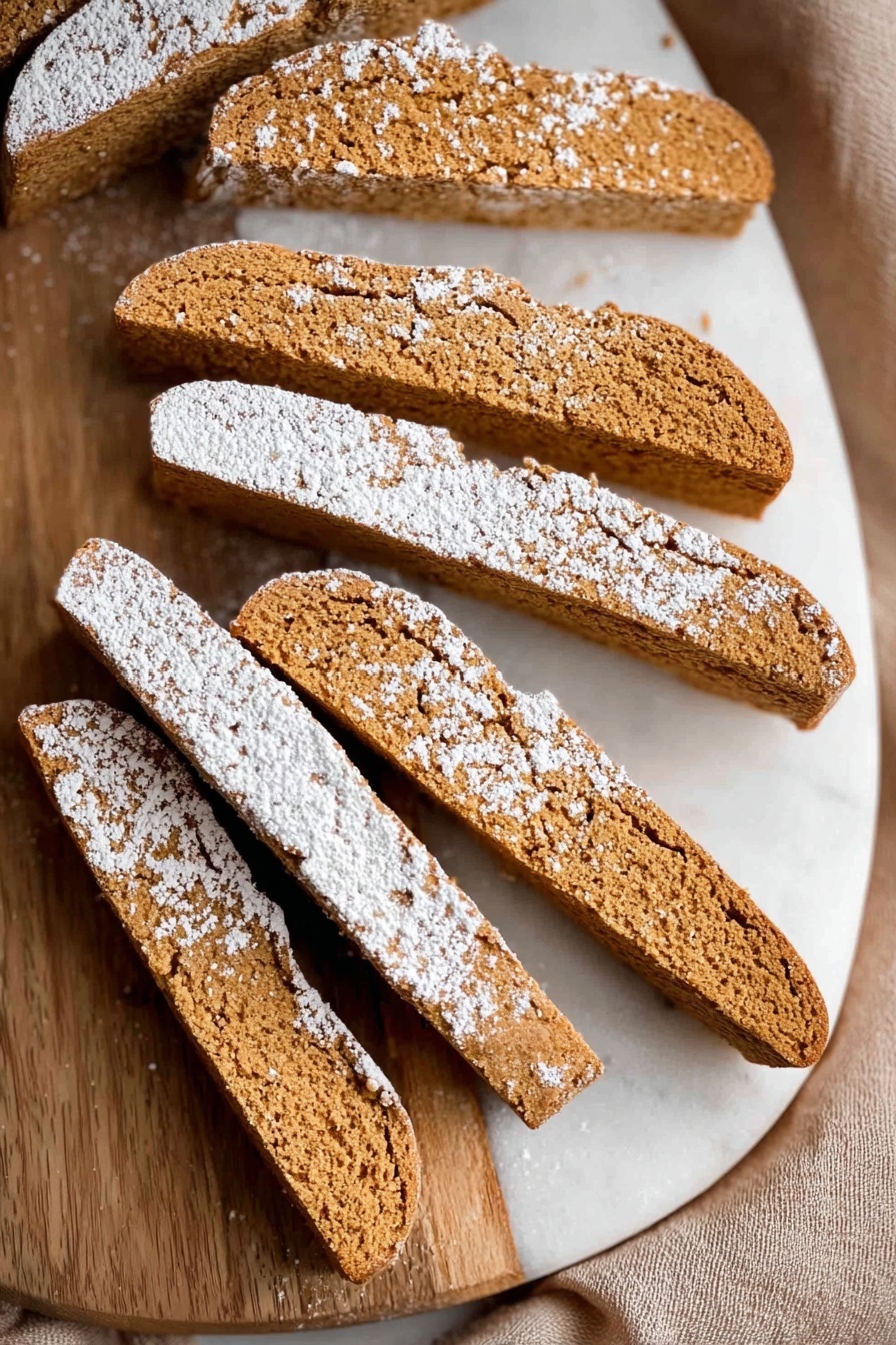 Gingerbread Biscotti Recipe - Serving