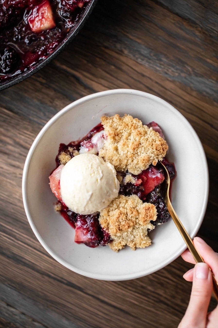 Cranberry Apple Cobbler with Biscuit Topping Recipe - Serving