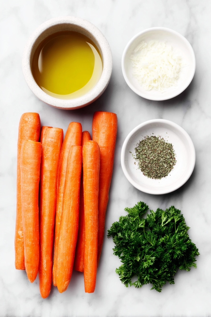Crispy Parmesan Air Fryer Carrots Recipe - Ingredients