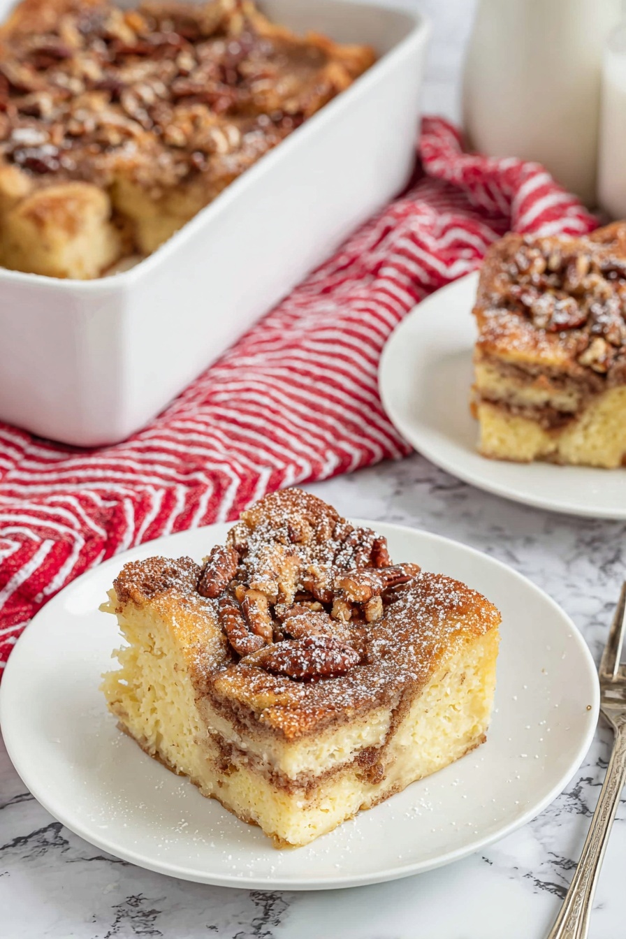 Eggnog French Toast Casserole Recipe - Serving