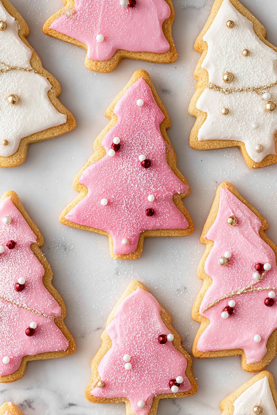 Christmas Tree Sugar Cookies with Lime Recipe - Serving