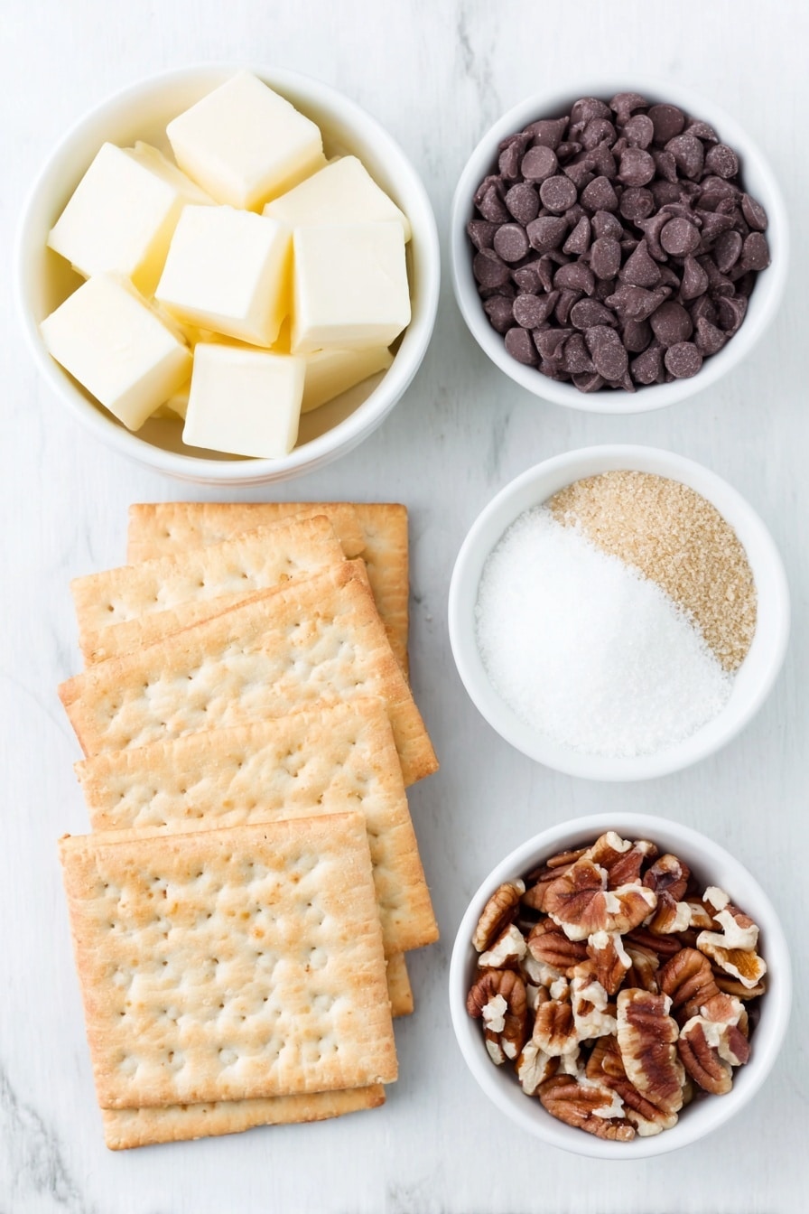 Christmas Saltine Crackers with Chocolate Recipe - Ingredients