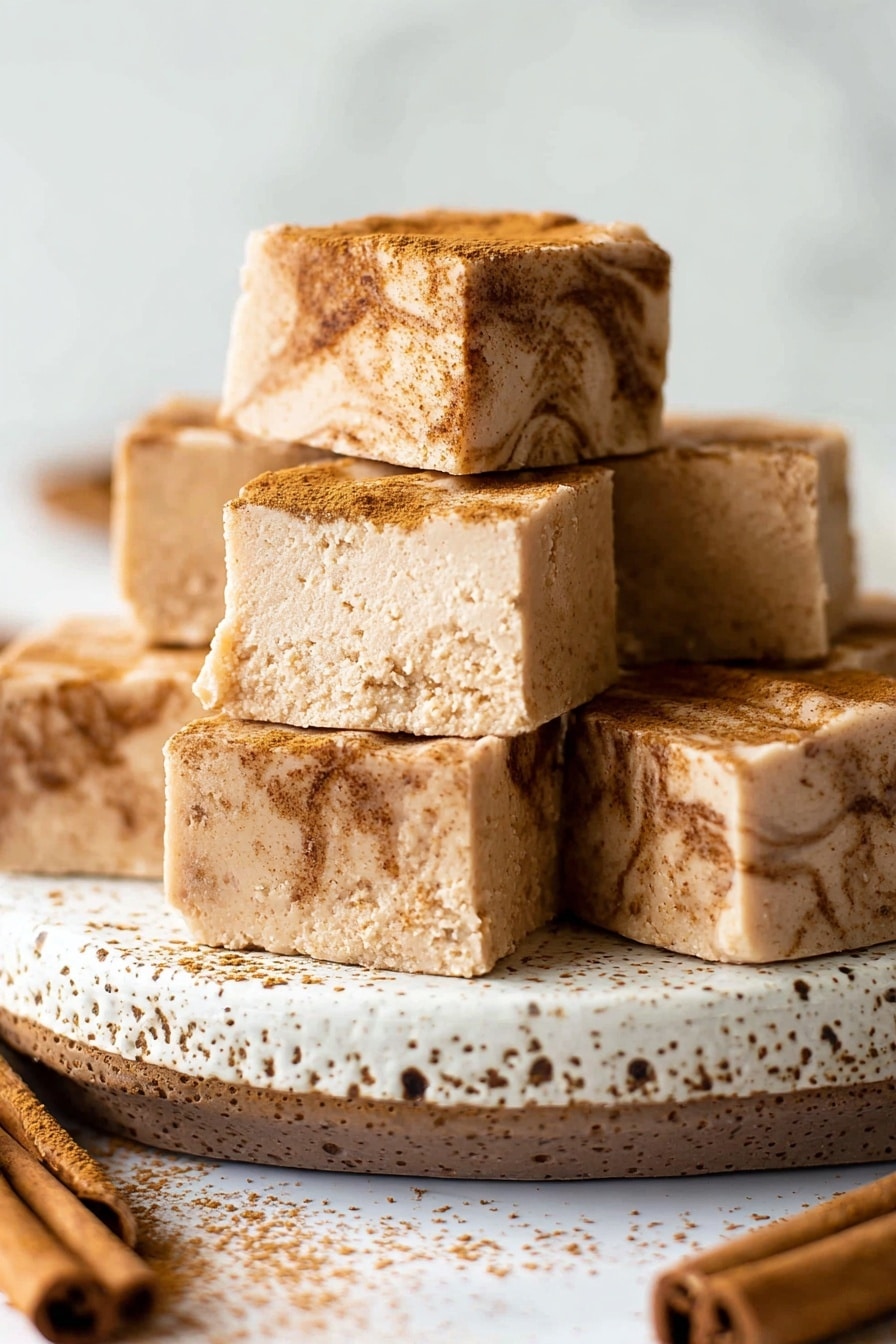 Cinnamon Sugar White Chocolate Fudge Recipe - Serving