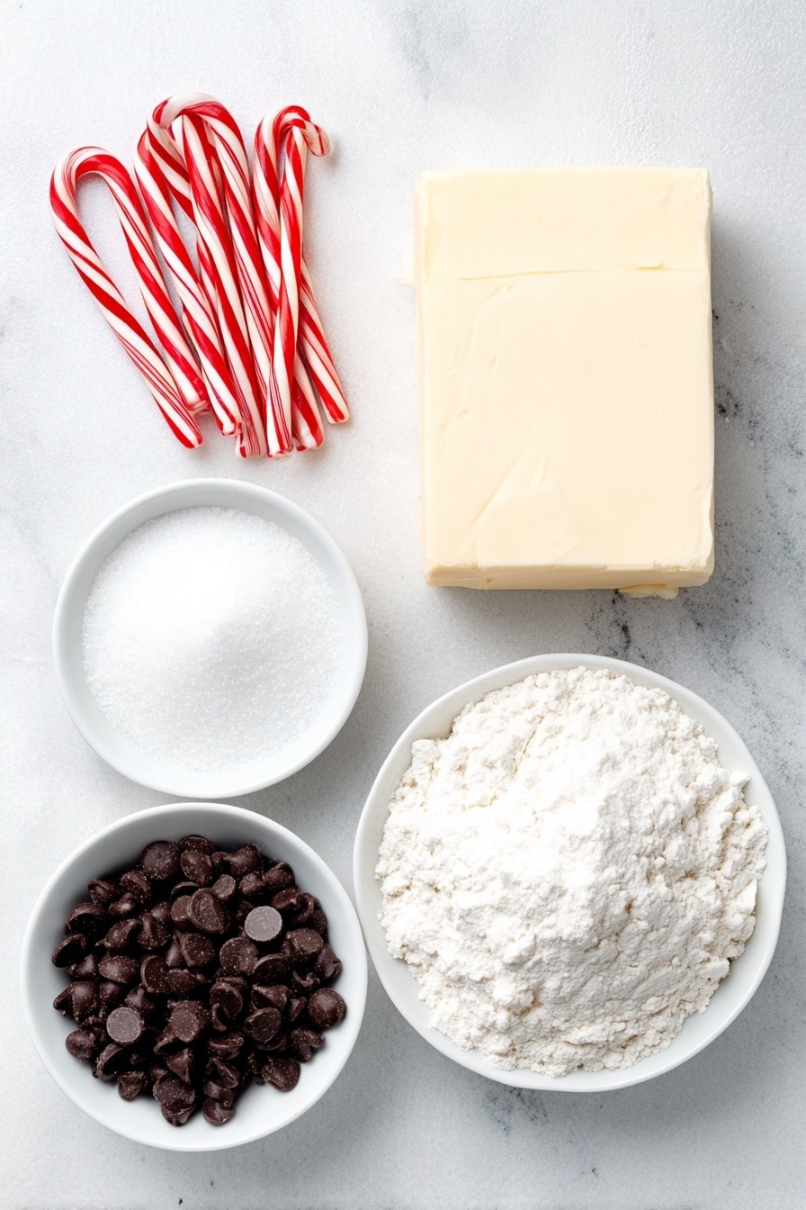Chocolate Peppermint Shortbread Cookies Recipe - Ingredients