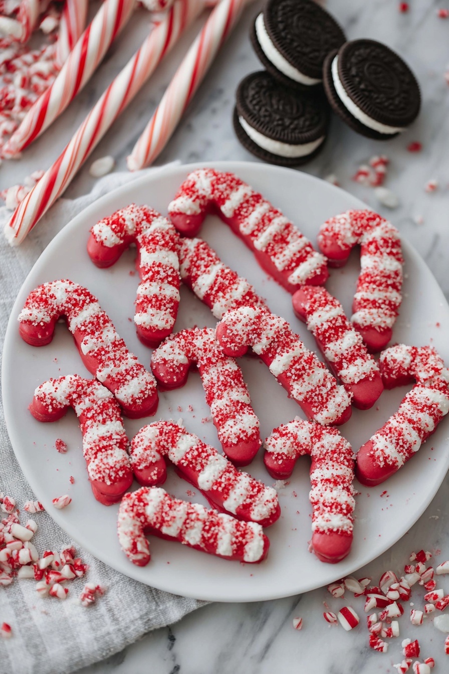 Candy Cane Oreo Balls Recipe - Serving
