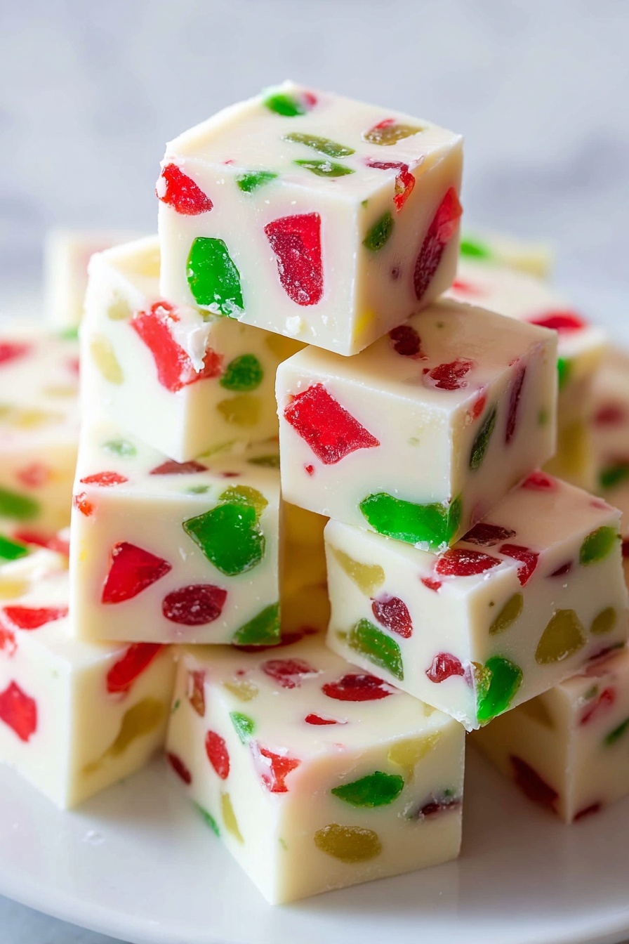 Gumdrop White Chocolate Fudge Recipe - Serving