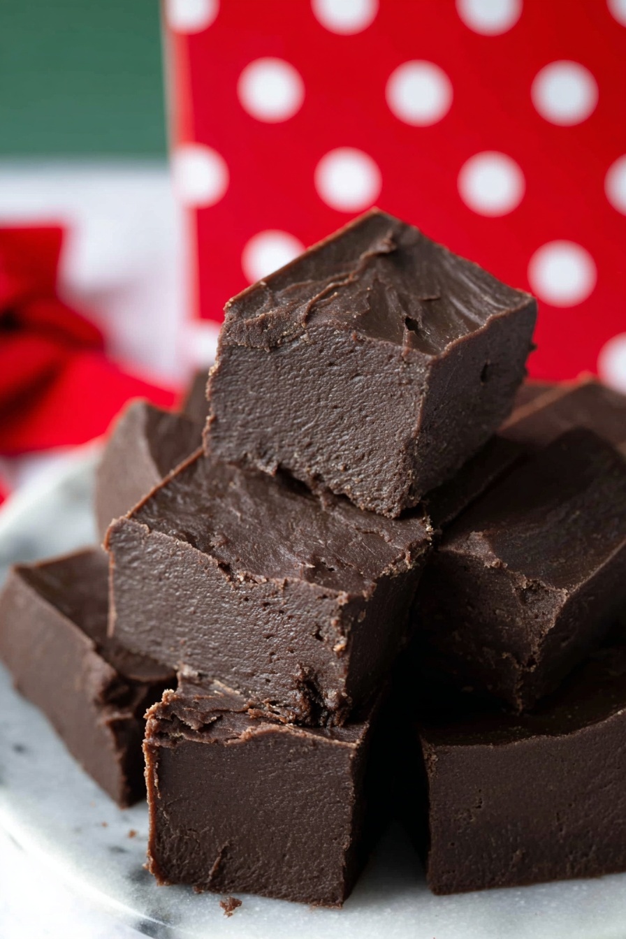 Black Coal Fudge Recipe - Serving