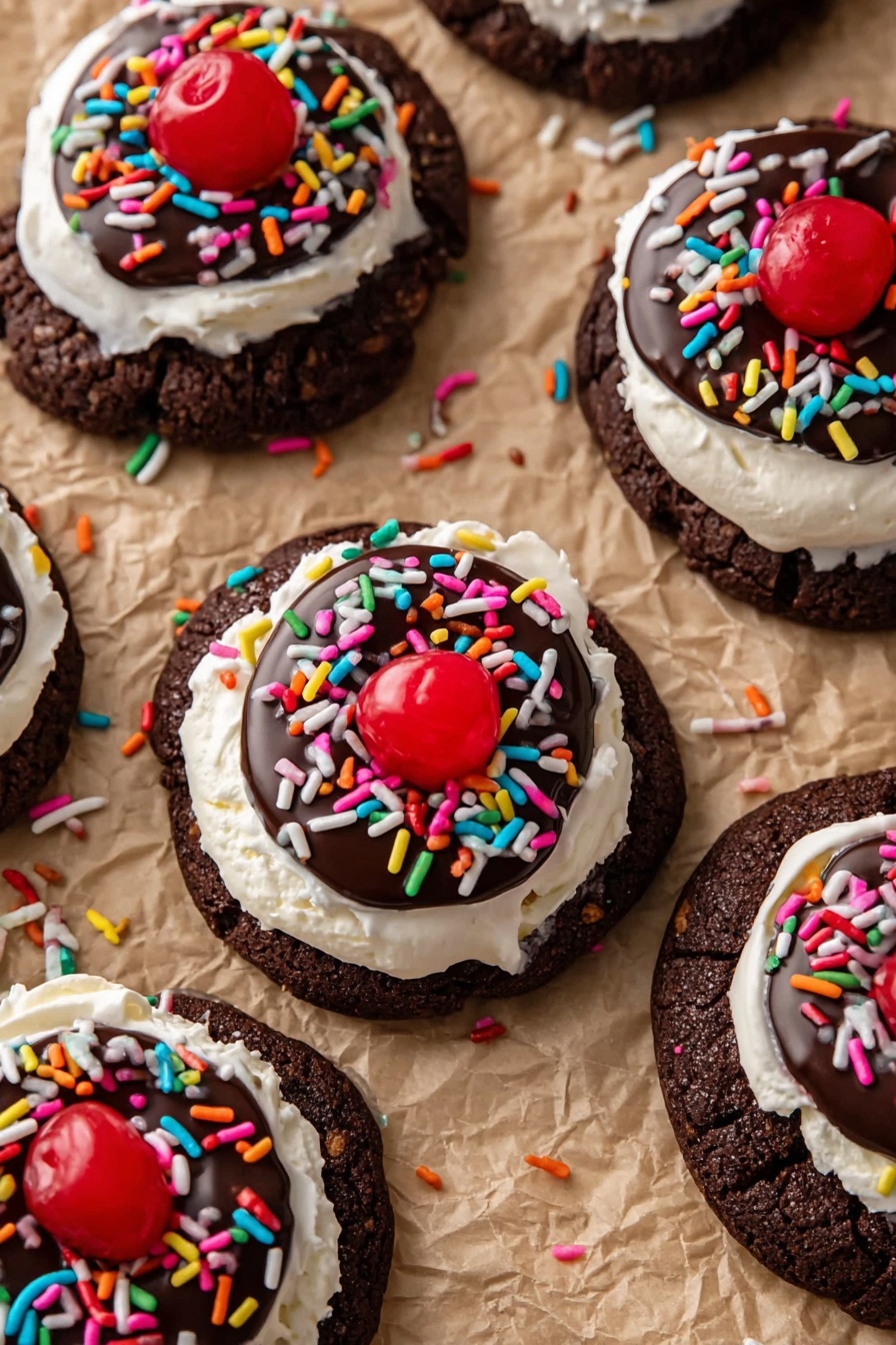 Hot Fudge Sundae Cookies Recipe - Serving