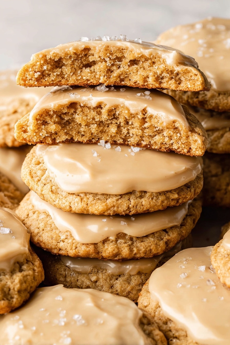Salted Caramel Cookies Recipe - Serving