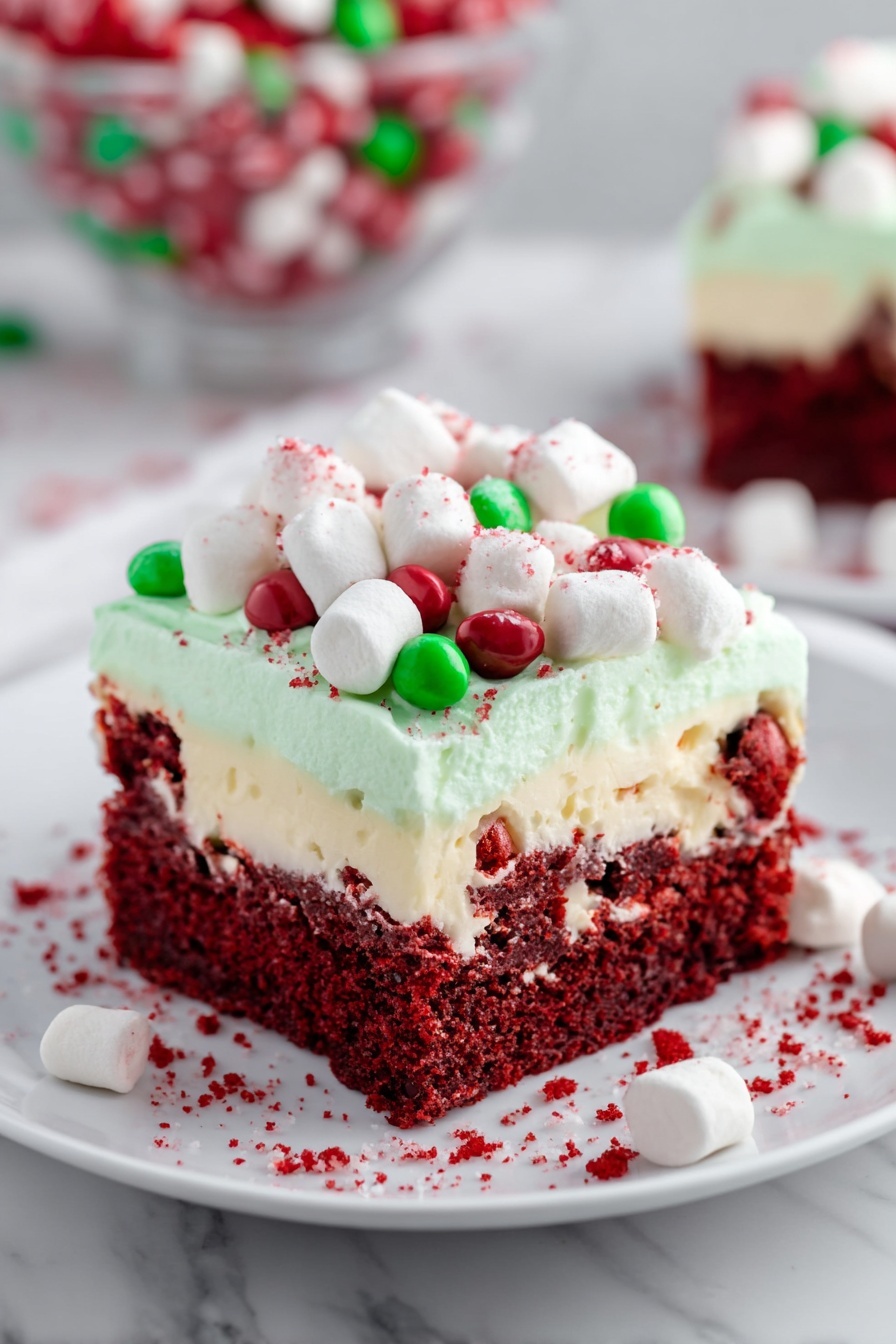 Christmas Red Velvet Poke Cake Recipe - Recipe Step