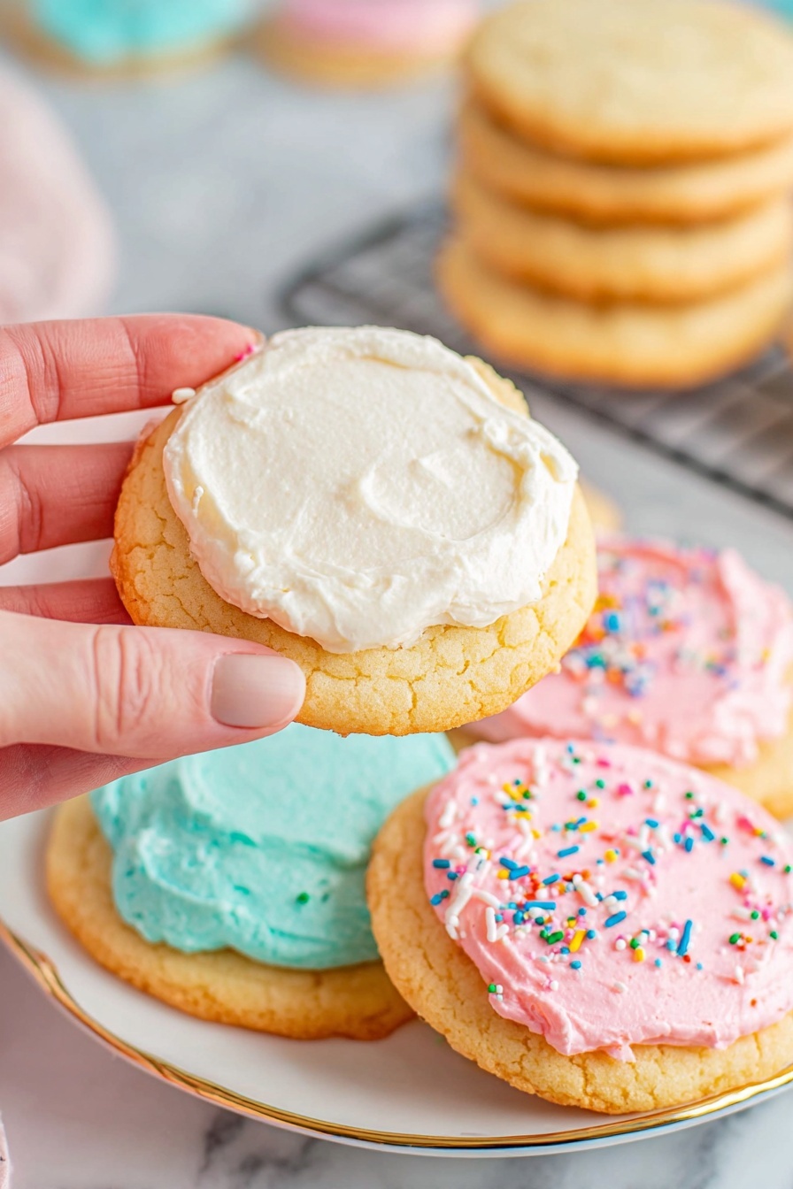 Sour Cream Cookies with Buttercream Frosting Recipe - Serving